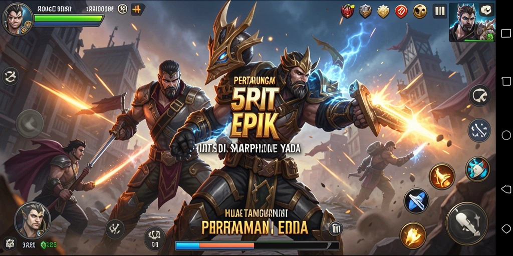Tangkapan layar utama 5RT yang menunjukkan aksi pertarungan seru.