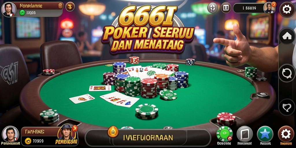 Screenshot gameplay seru dari aplikasi Poker 666I.