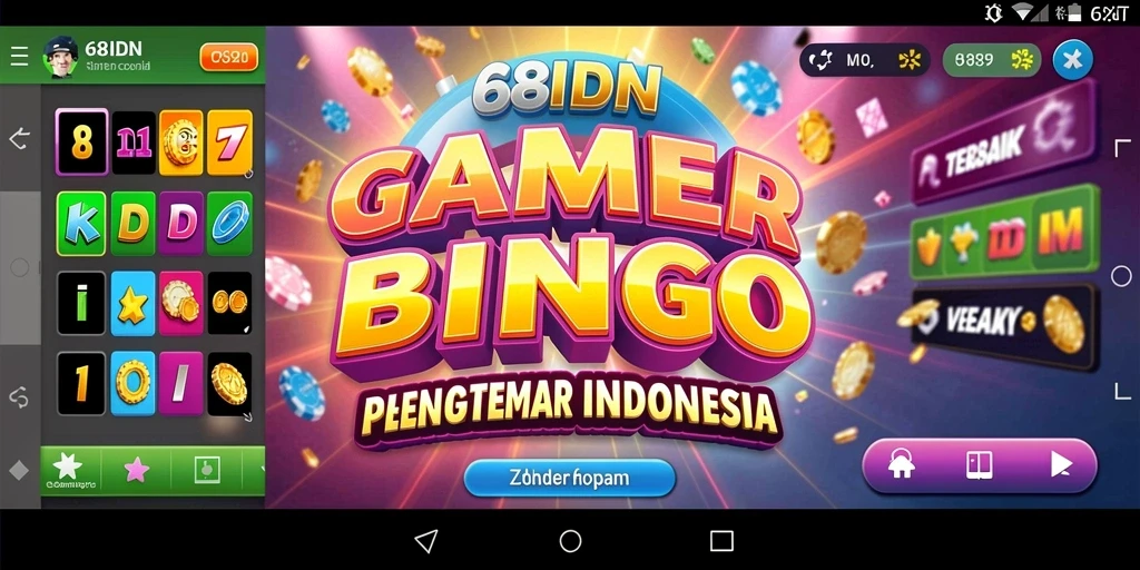 Tampilan gameplay seru di 68IDN saat bermain Bingo.