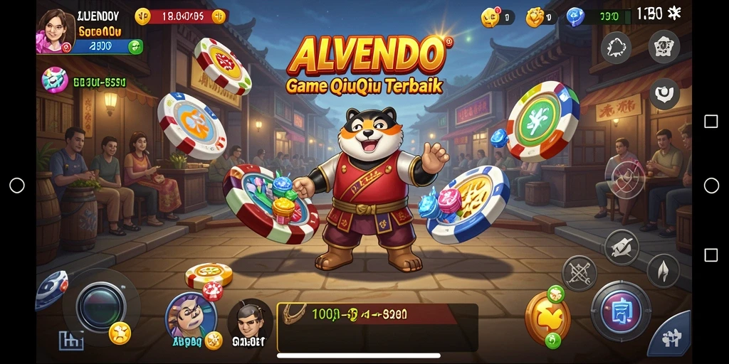 Screenshot gameplay QiuQiu di ALVENDO yang seru dan menantang.