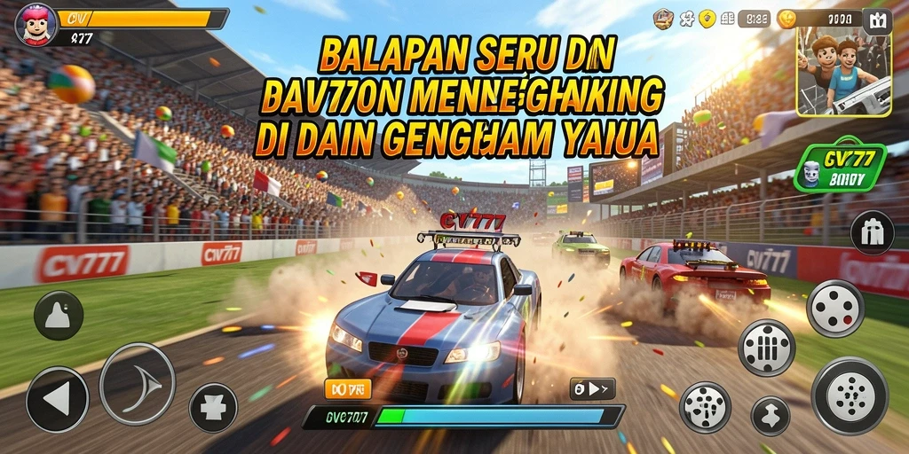 Tampilan gameplay balapan yang seru dan menarik di CV777.