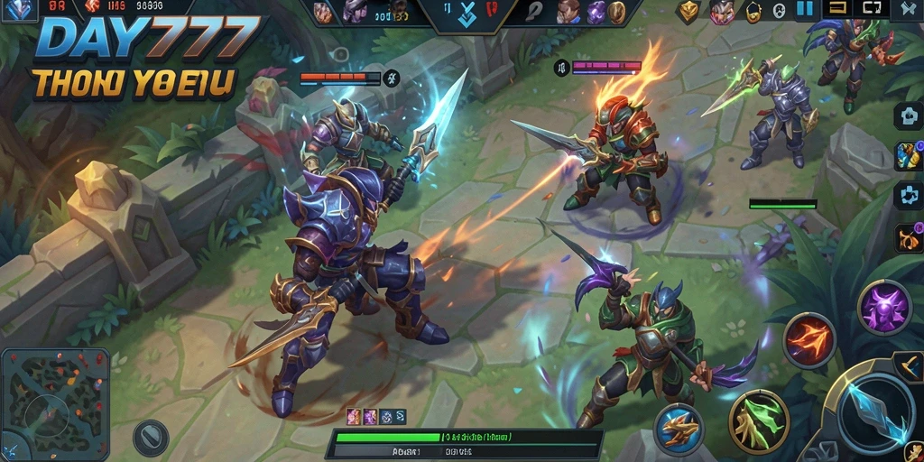 Tampilan gameplay seru dari game MOBA DAY777.