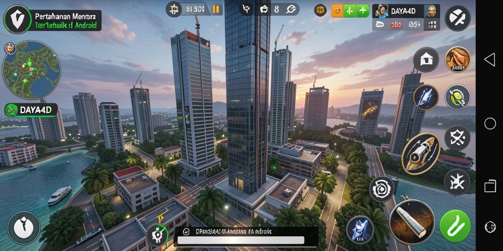 Screenshot permainan DAYA4D menampilkan aksi Tower Defense yang seru.