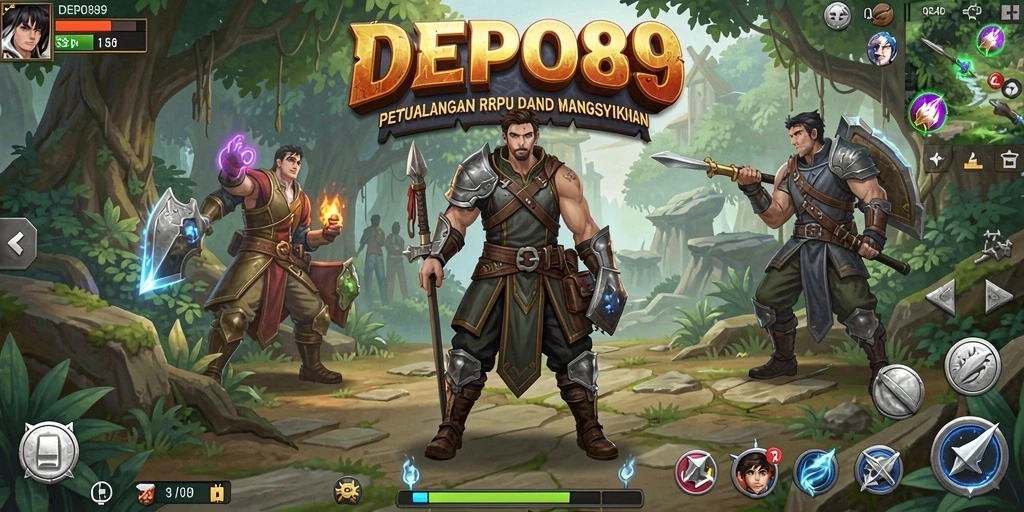 Tampilan gameplay seru dalam dunia RPG DEPO89 yang menawan.