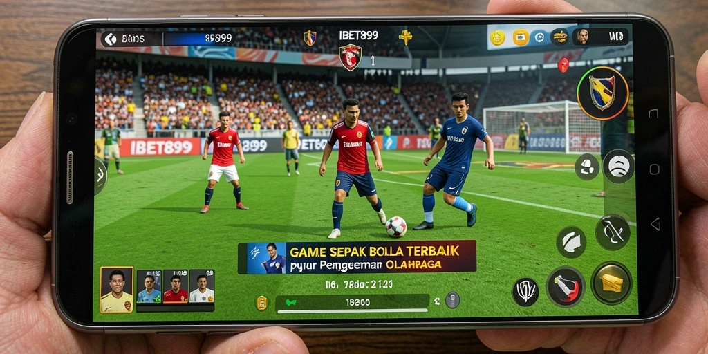 Tampilan permainan <strong>IBET899</strong> dengan grafik sepenuh lapangan.