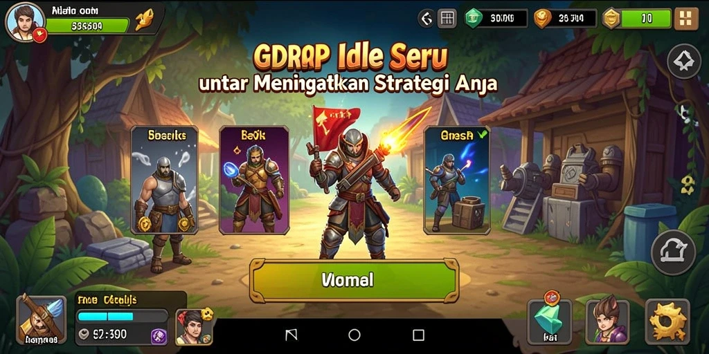 Tampilan gameplay menarik dari <strong>IDRRP</strong> saat karakter bertempur secara otomatis.