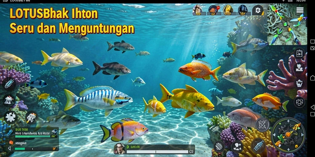 Tampilan gameplay LOTUSBET88 yang menarik dalam menembak ikan.