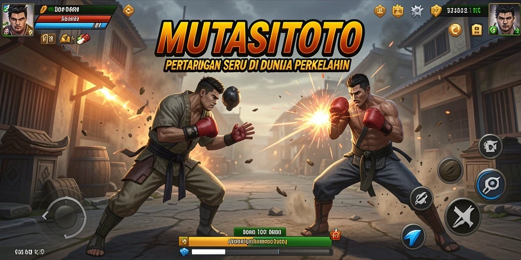 Tampilan gameplay seru di MUTASITOTO dengan aksi pertarungan penuh semangat.