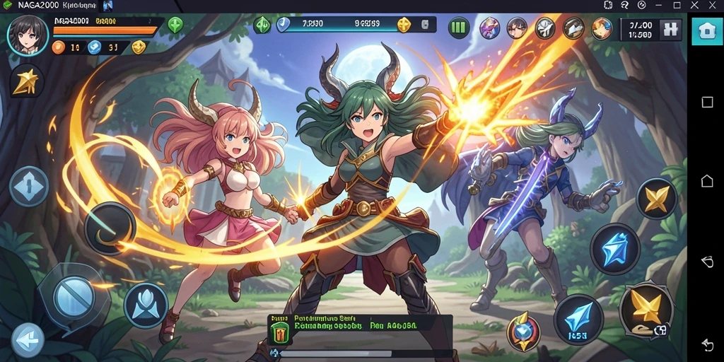 Tampilan gameplay NAGA2000 yang memukau dan penuh aksi.