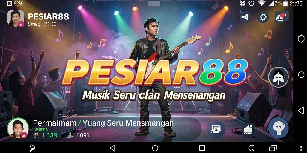 Screenshot gameplay PESIAR88 menampilkan antarmuka permainan yang dinamis.