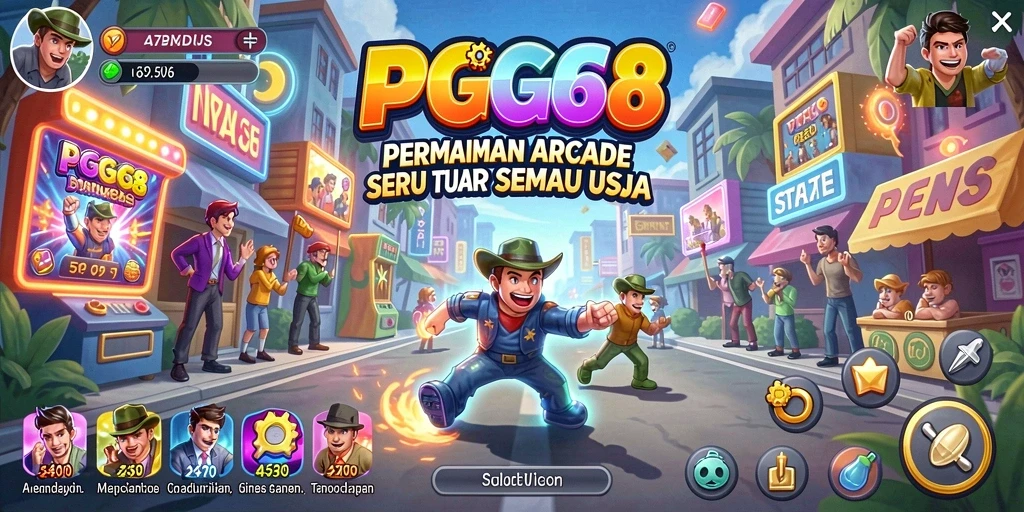 Tampilan gameplay seru PGG68 dengan rintangan menarik.