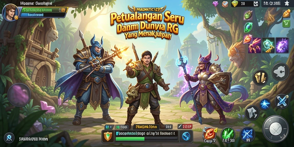 Tangkapan layar utama dari gameplay RPG PRAGMATIC123 yang menampilkan aksi seru.