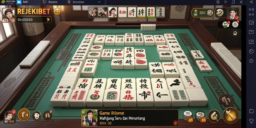 Gameplay seru REJEKIBET saat bermain Mahjong dengan teman-teman.