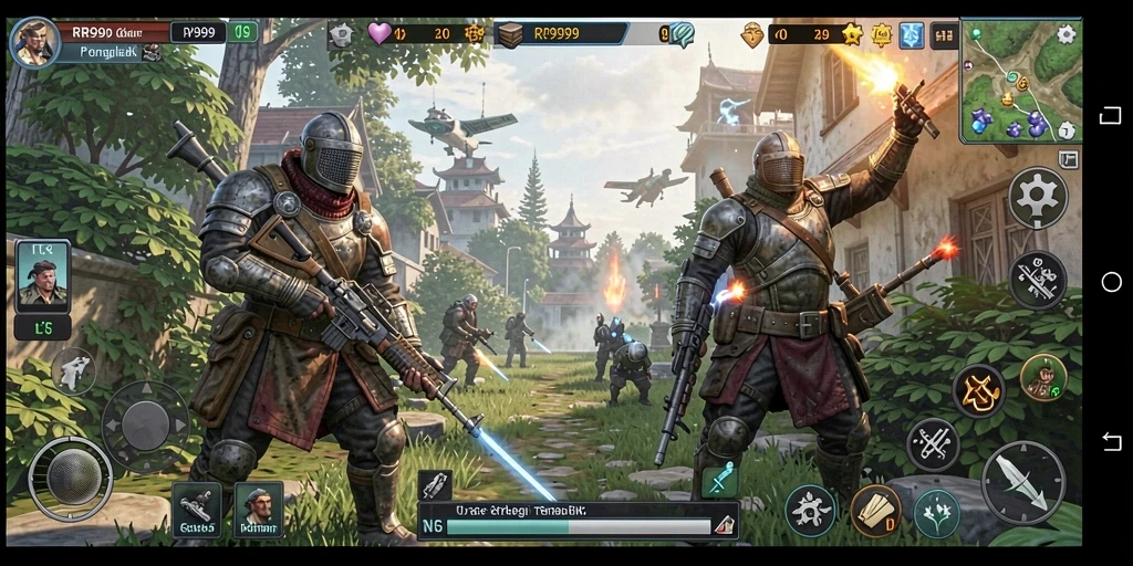 Tampilan gameplay <strong>RR999</strong> yang strategis dan penuh aksi.